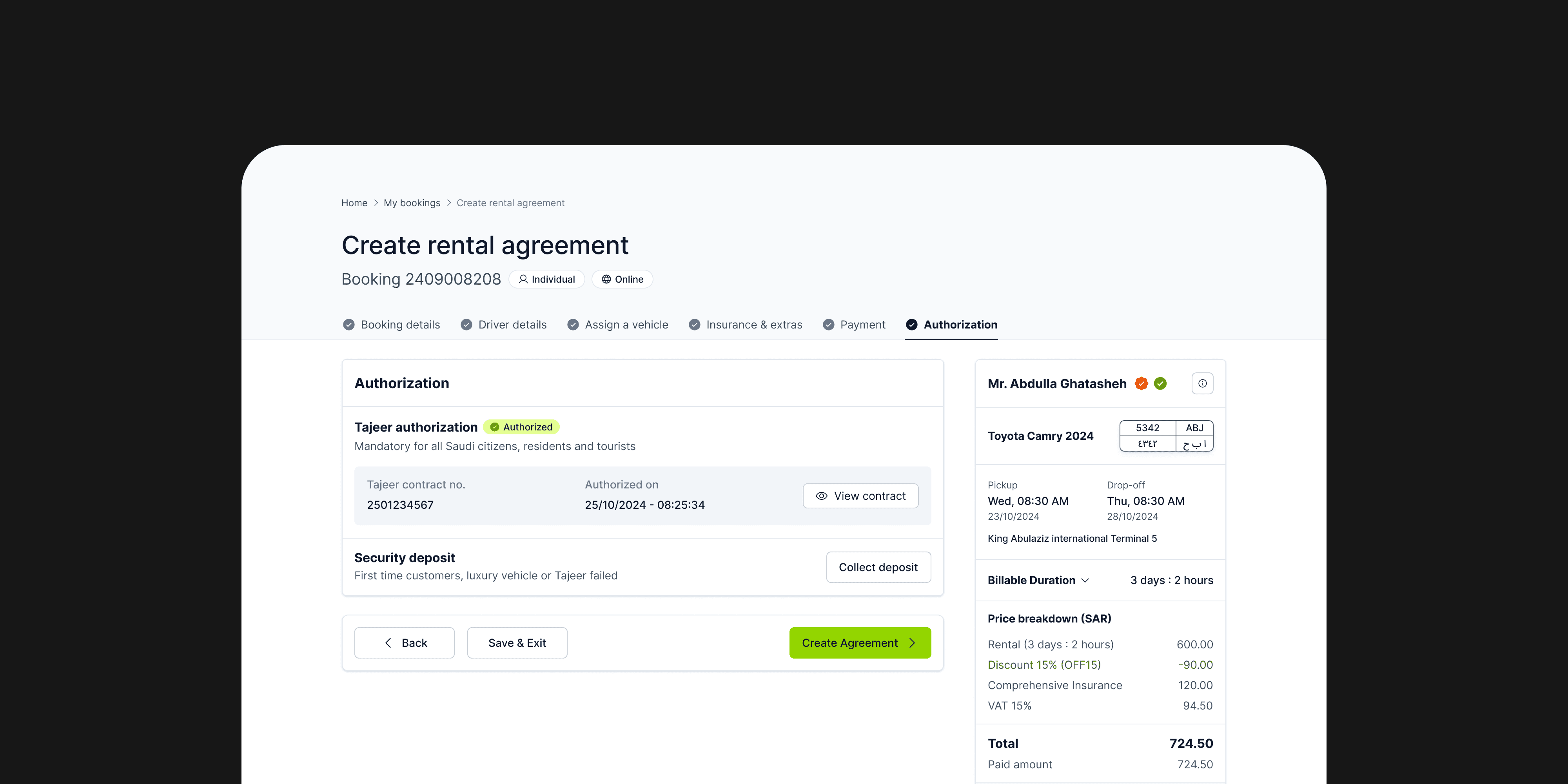 Direct integration with Tajeer & TAMM